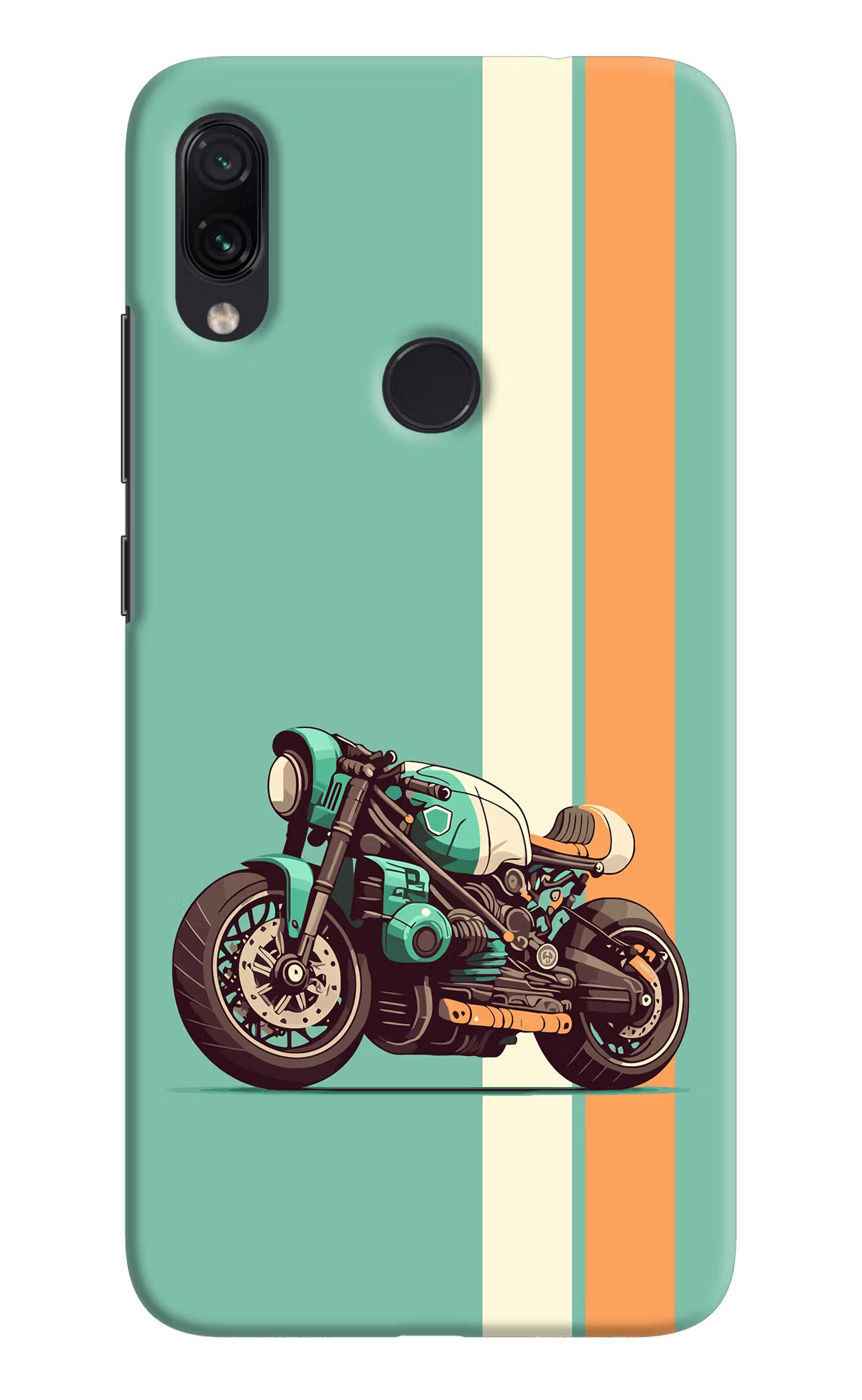 Striped Moto Drift Redmi Note 7S Hard Case Back Cover by Casekaro