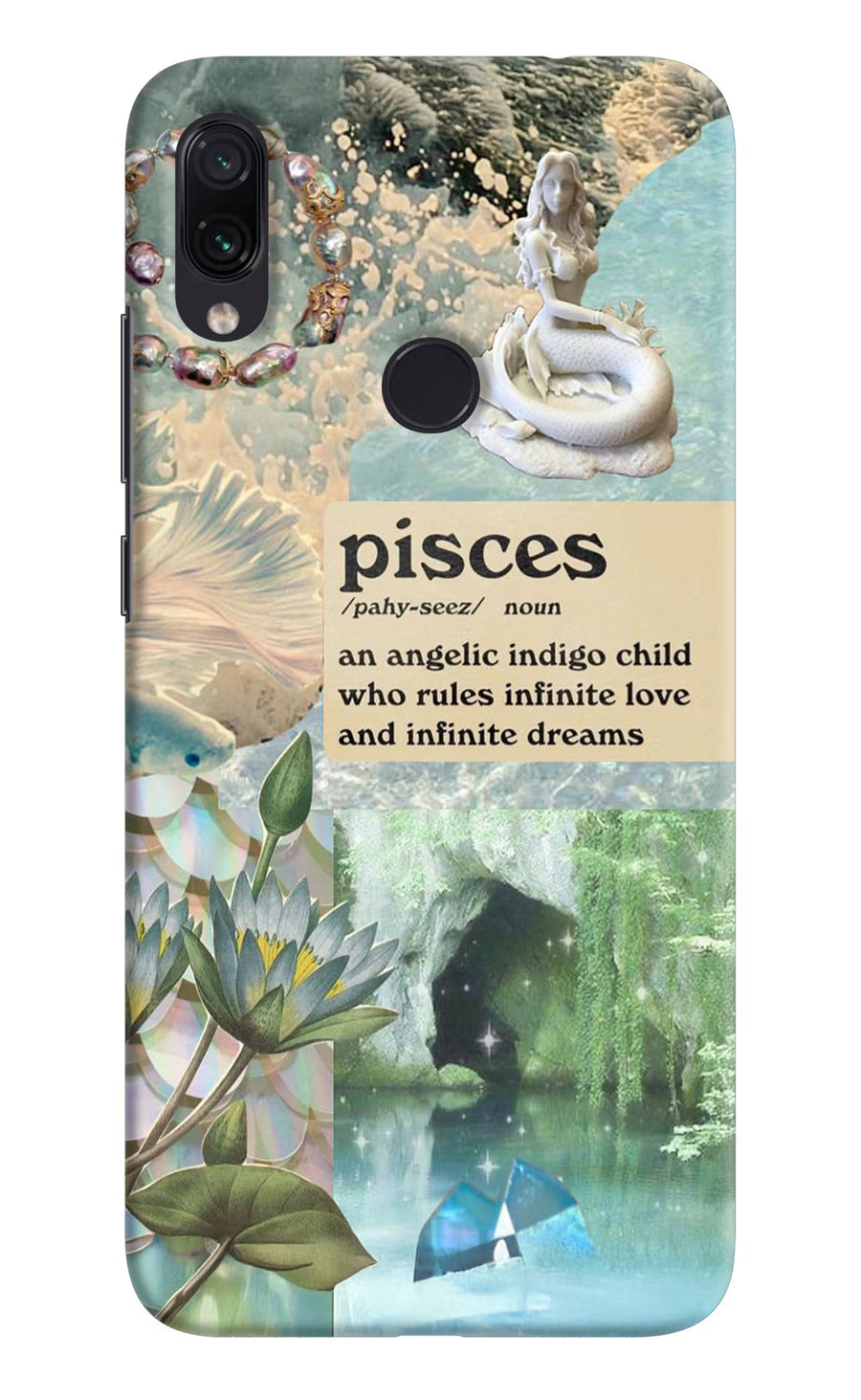 Pisces Zodiac Redmi Note 7S Back Cover, Hard case