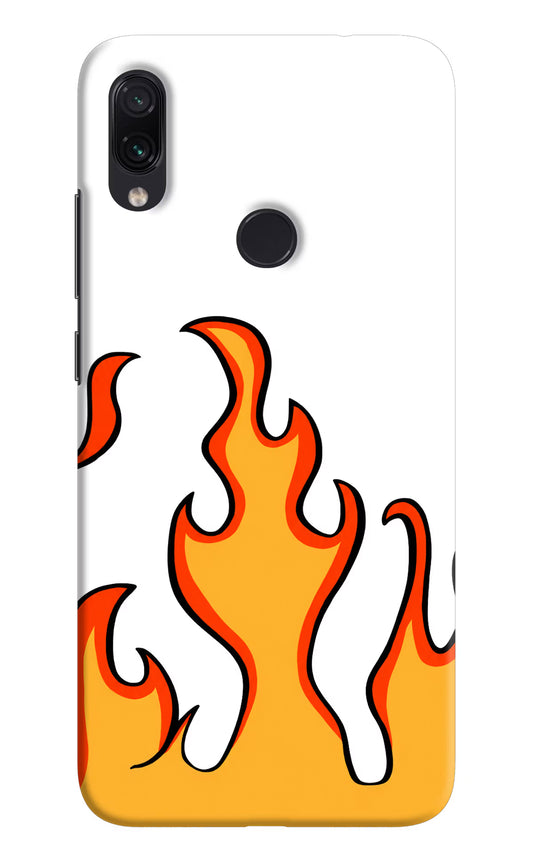 Fired Up – White Redmi Note 7S Hard Case Back Cover by Casekaro