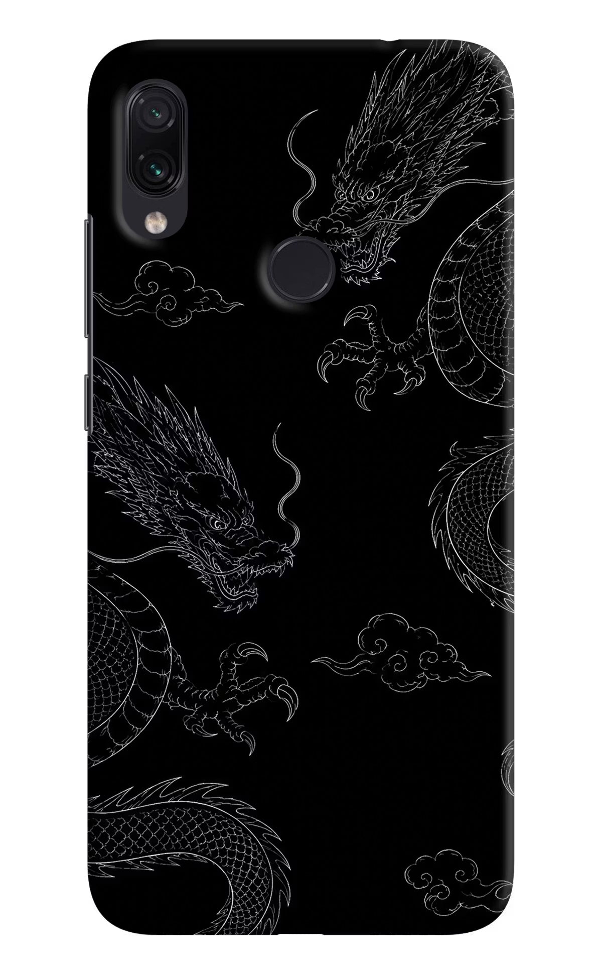Twin Dragons Redmi Note 7S Hard Case Back Cover by Casekaro