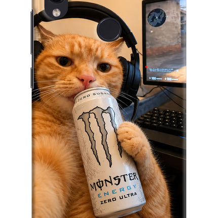 Gamer Cat Energy Redmi Note 7S Hard Case Back Cover by Casekaro