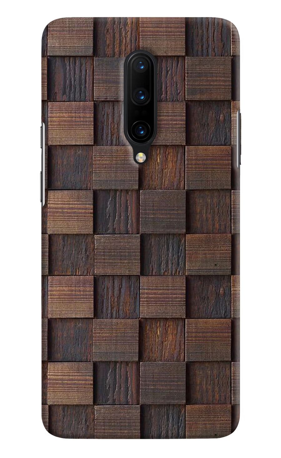 Wooden Cube Design Oneplus 7 Pro Back Cover, Hard case