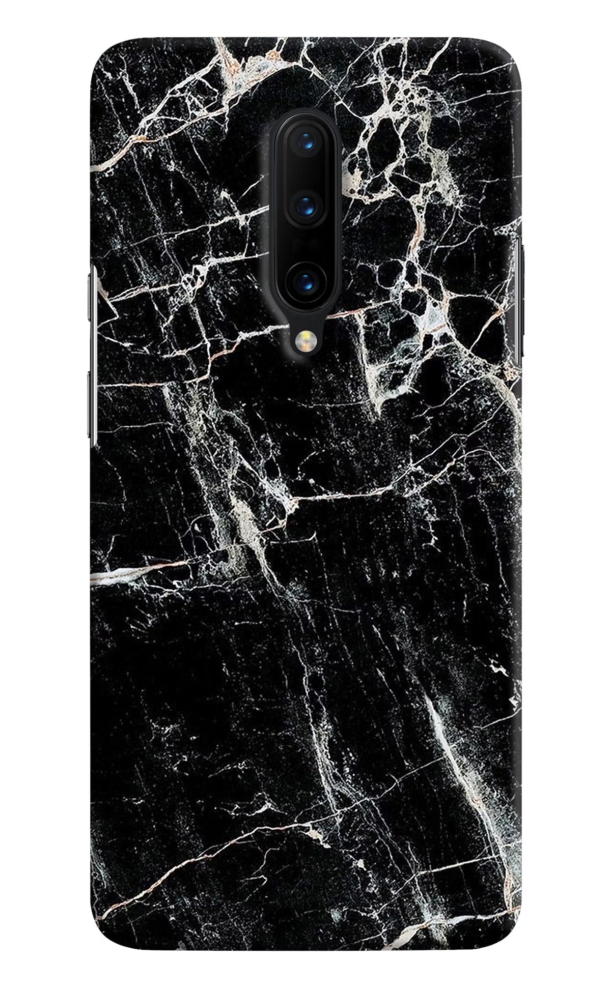 Black Marble Texture Oneplus 7 Pro Hard Case Back Cover by Casekaro