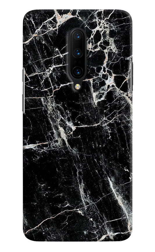 Black Marble Texture Oneplus 7 Pro Hard Case Back Cover by Casekaro
