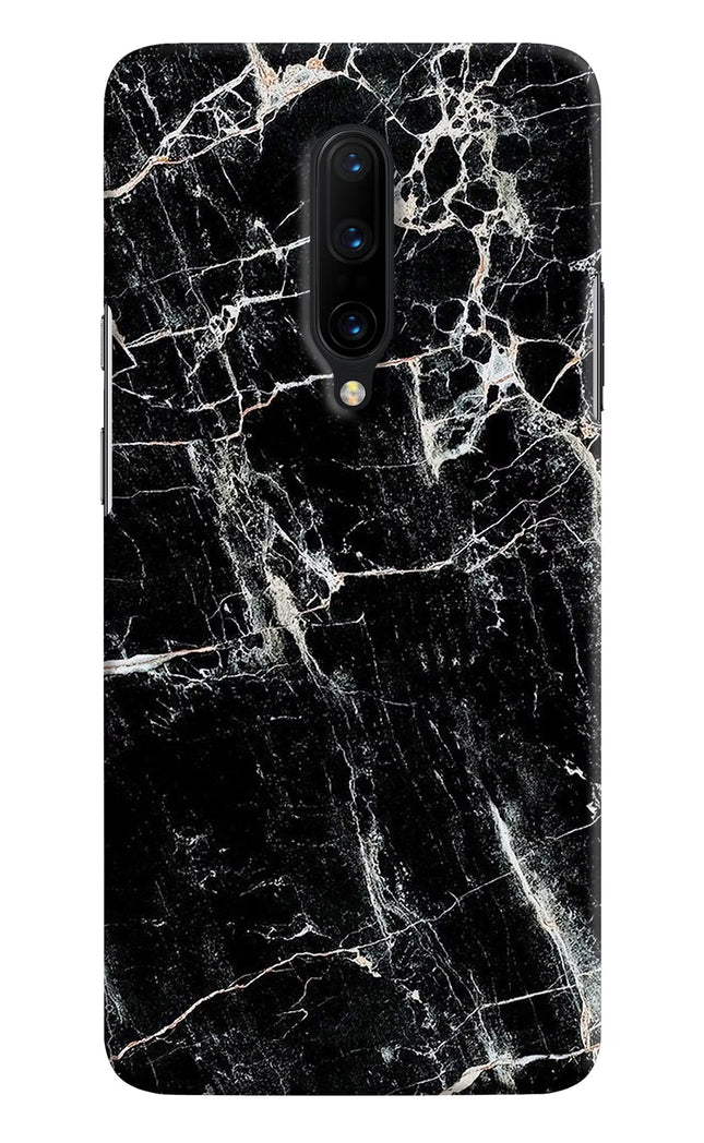 Black Marble Texture Oneplus 7 Pro Hard Case Back Cover by Casekaro