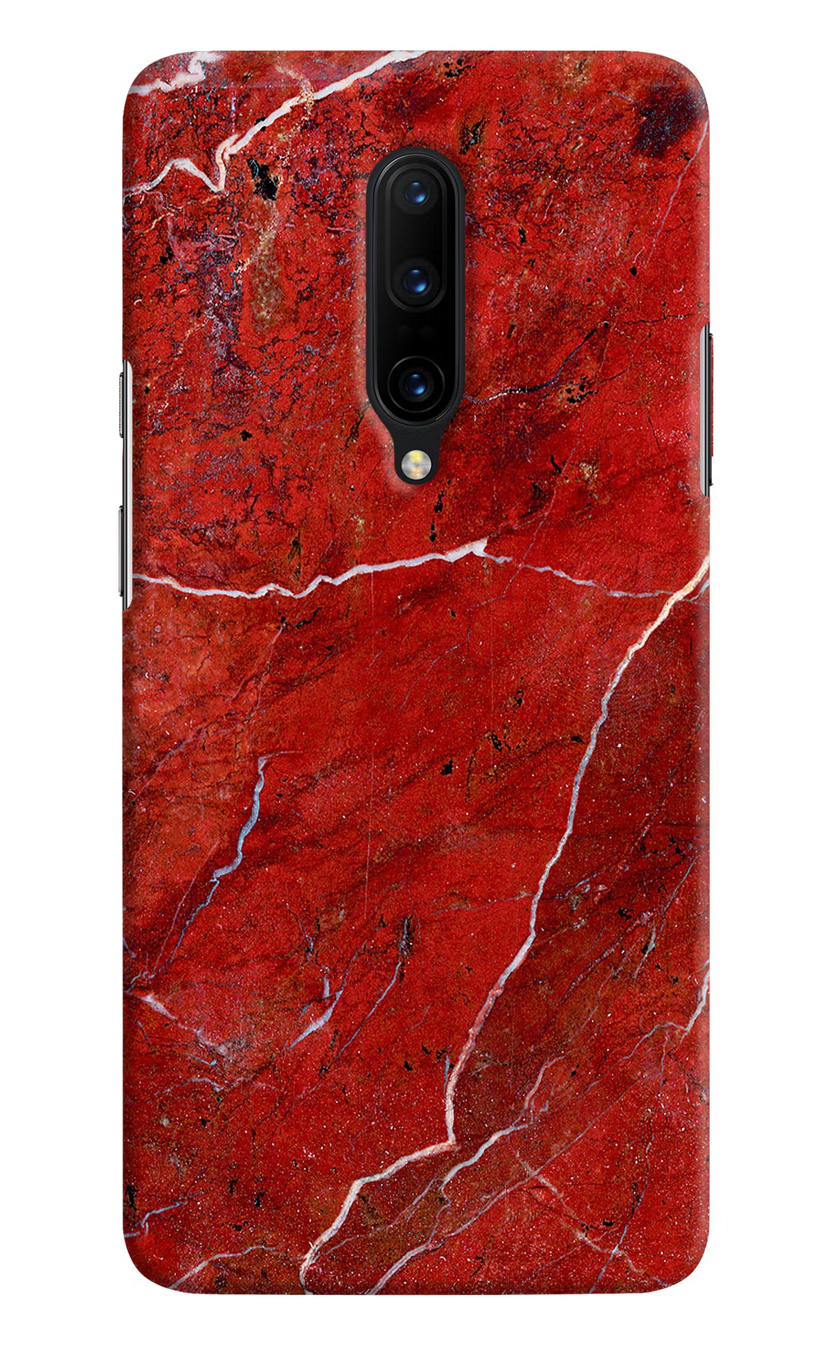 Red Marble Design Oneplus 7 Pro Hard Case Back Cover by Casekaro