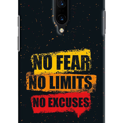 No Fear No Limits No Excuse Oneplus 7 Pro Hard Case Back Cover by Casekaro