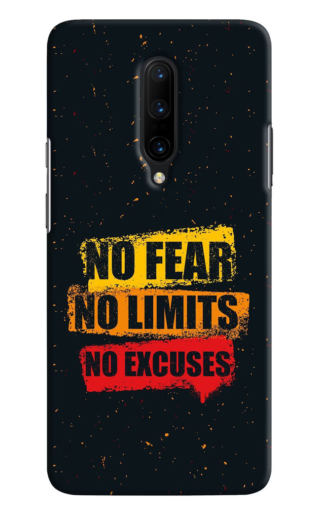 No Fear No Limits No Excuse Oneplus 7 Pro Hard Case Back Cover by Casekaro