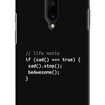 Life Motto Code Oneplus 7 Pro Hard Case Back Cover by Casekaro