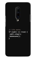 Life Motto Code Oneplus 7 Pro Hard Case Back Cover by Casekaro