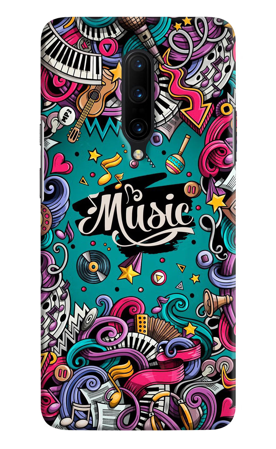 Music Graffiti Oneplus 7 Pro Back Cover, Hard case