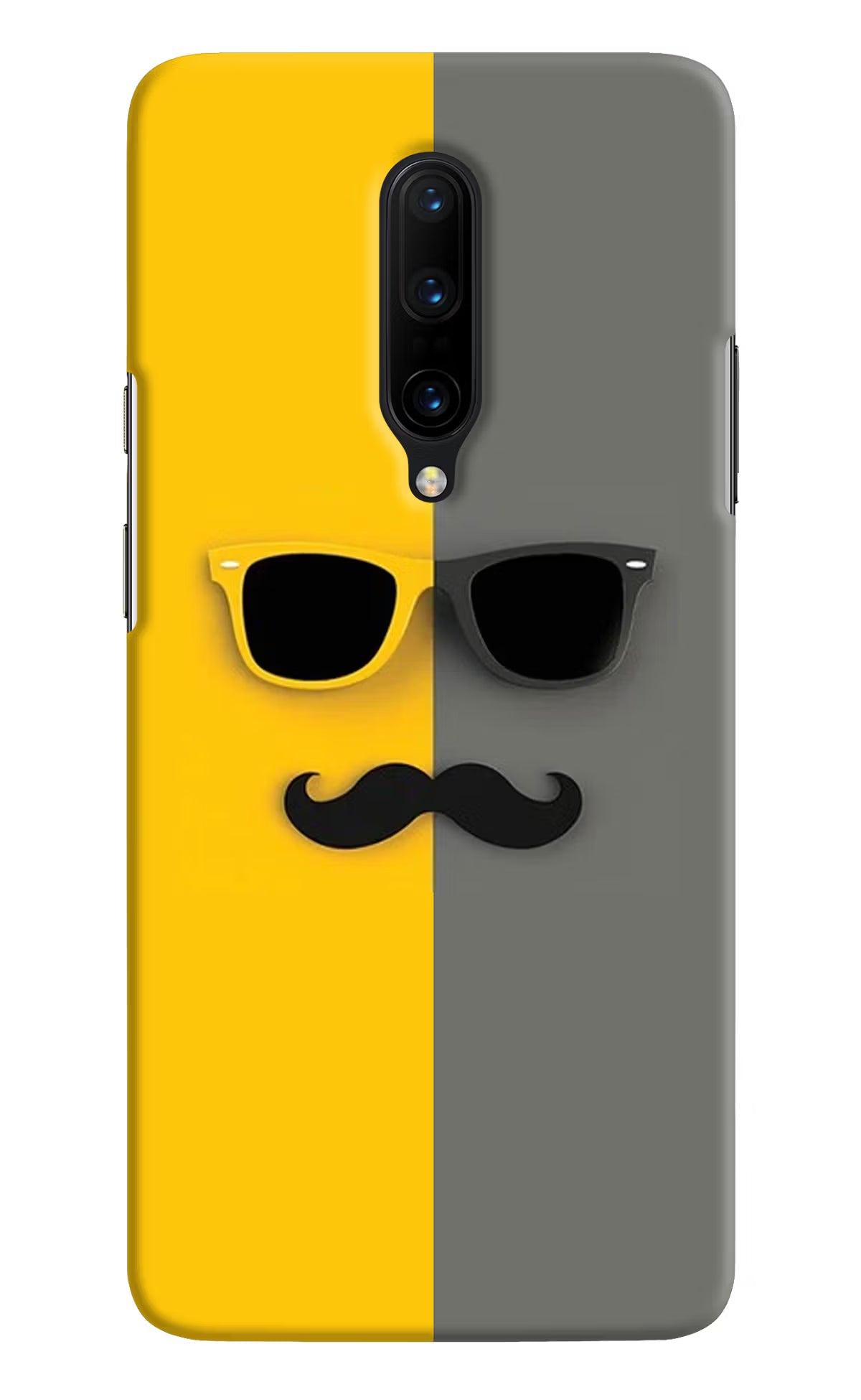 Sunglasses with Mustache Oneplus 7 Pro Hard Case Back Cover by Casekaro