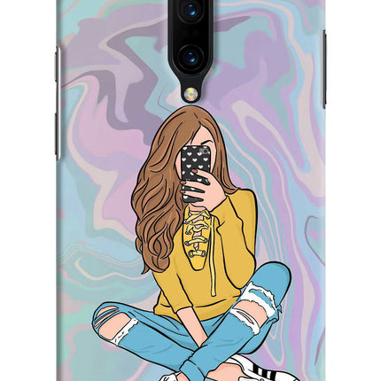 Selfie Girl Oneplus 7 Pro Hard Case Back Cover by Casekaro