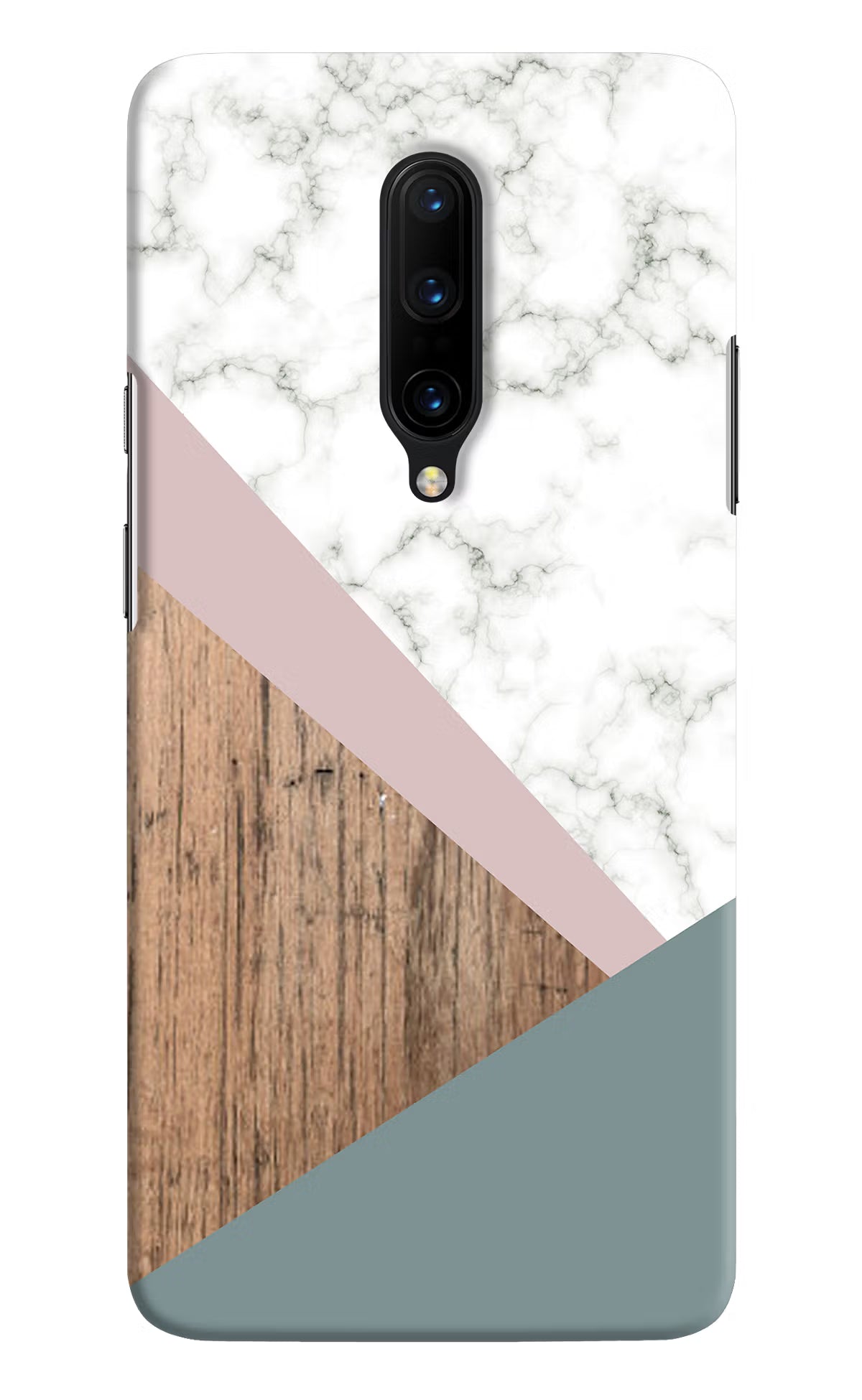 Marble wood Abstract Oneplus 7 Pro Hard Case Back Cover by Casekaro