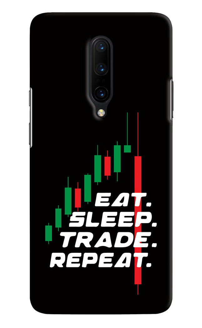 Eat Sleep Trade Repeat Oneplus 7 Pro Hard Case Back Cover by Casekaro