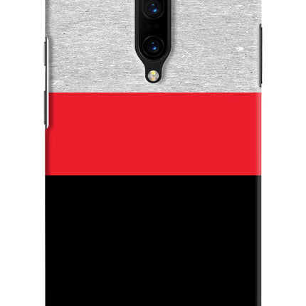 Tri Color Pattern Oneplus 7 Pro Hard Case Back Cover by Casekaro