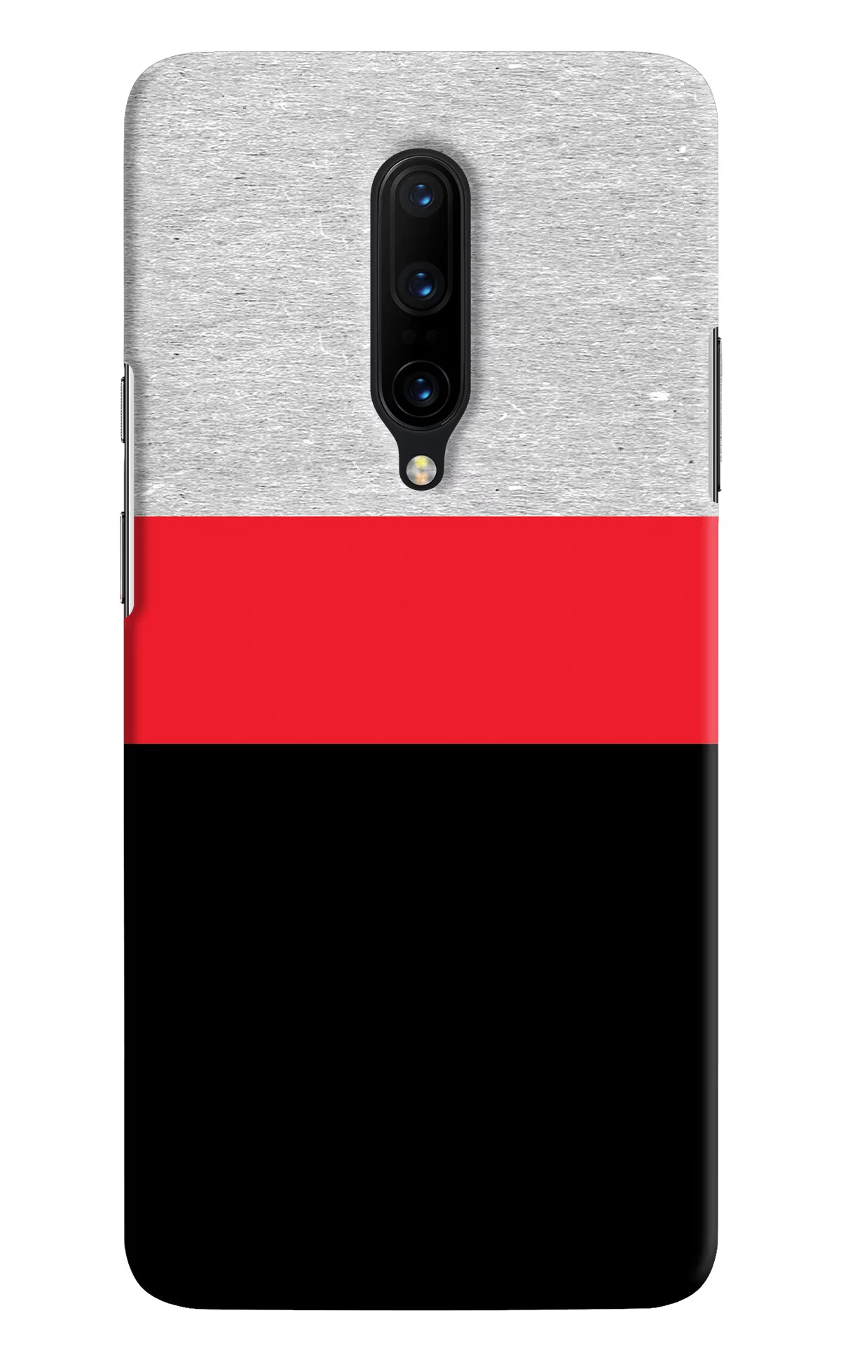 Tri Color Pattern Oneplus 7 Pro Hard Case Back Cover by Casekaro