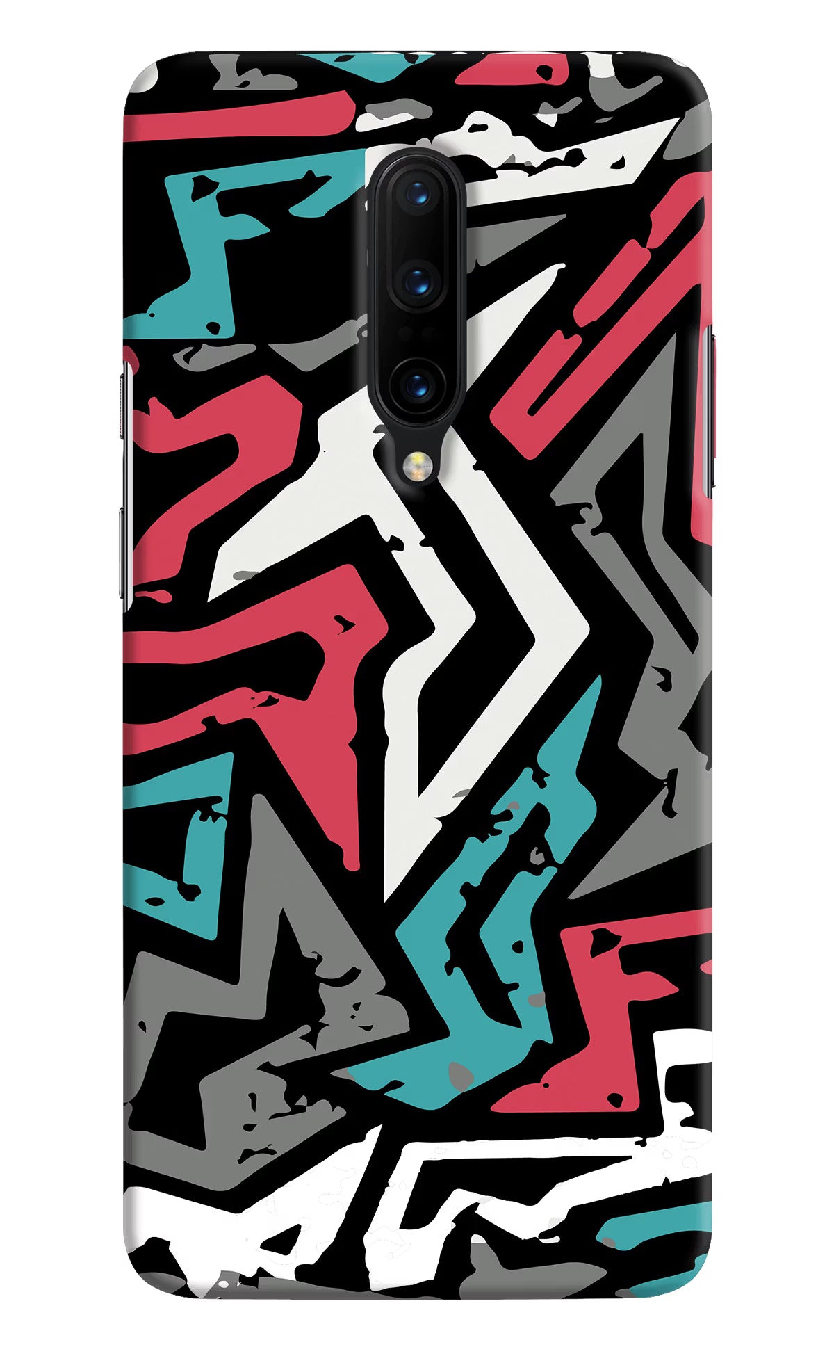 Geometric Graffiti Oneplus 7 Pro Hard Case Back Cover by Casekaro