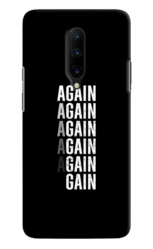 Again Again Gain Oneplus 7 Pro Hard Case Back Cover by Casekaro