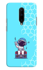 Cute Astronaut Chilling Oneplus 7 Pro Hard Case Back Cover by Casekaro