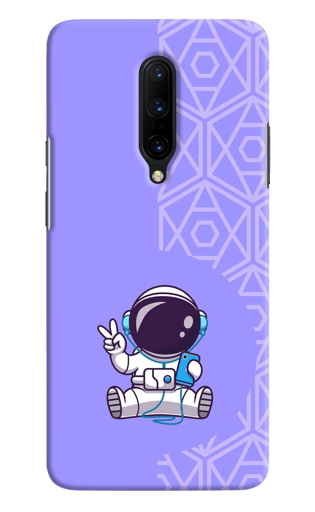 Cute Astronaut Chilling Oneplus 7 Pro Hard Case Back Cover by Casekaro