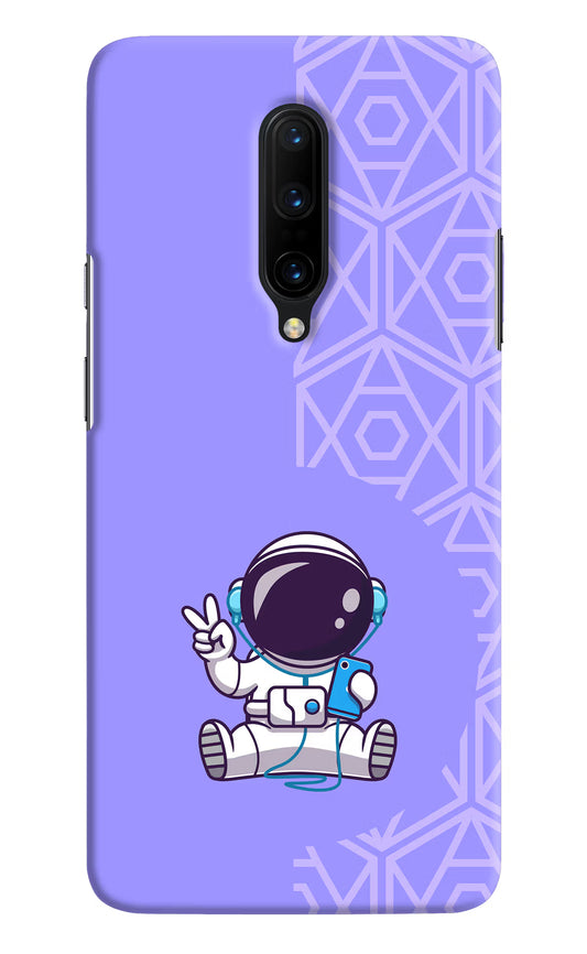 Cute Astronaut Chilling Oneplus 7 Pro Hard Case Back Cover by Casekaro