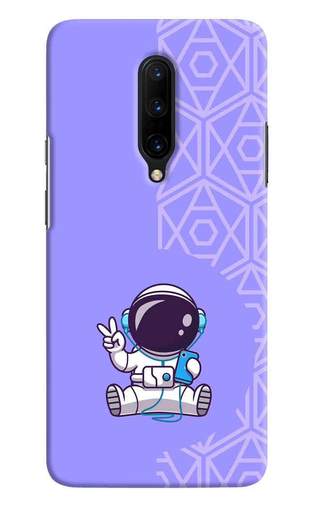 Cute Astronaut Chilling Oneplus 7 Pro Hard Case Back Cover by Casekaro