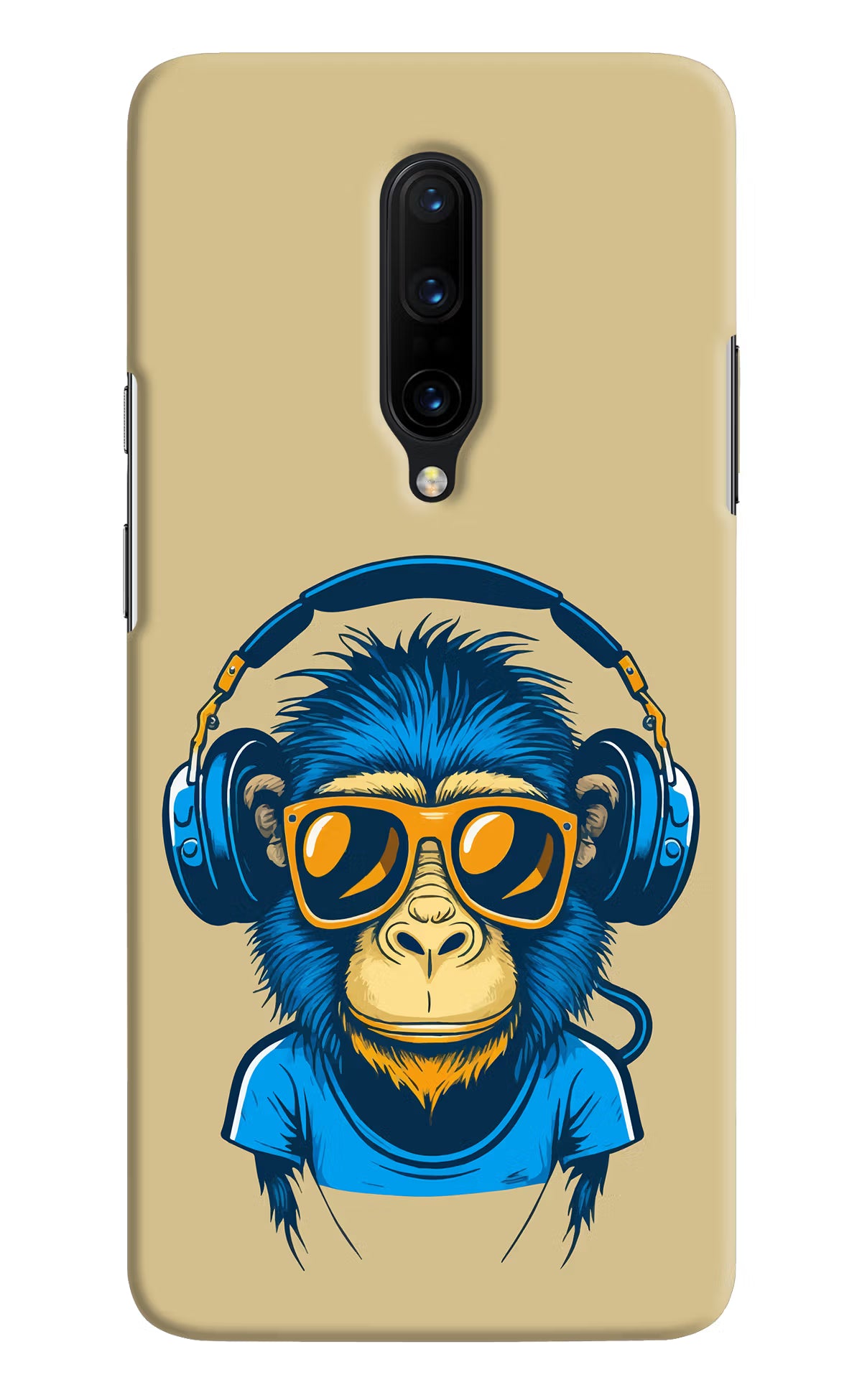 Monkey Headphone Oneplus 7 Pro Hard Case Back Cover by Casekaro