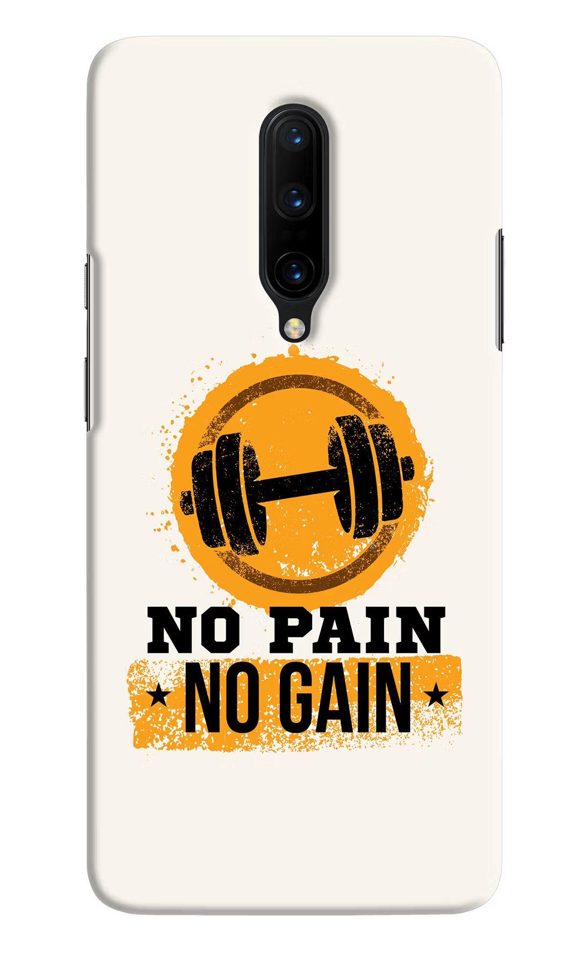 No Pain No Gain Oneplus 7 Pro Hard Case Back Cover by Casekaro