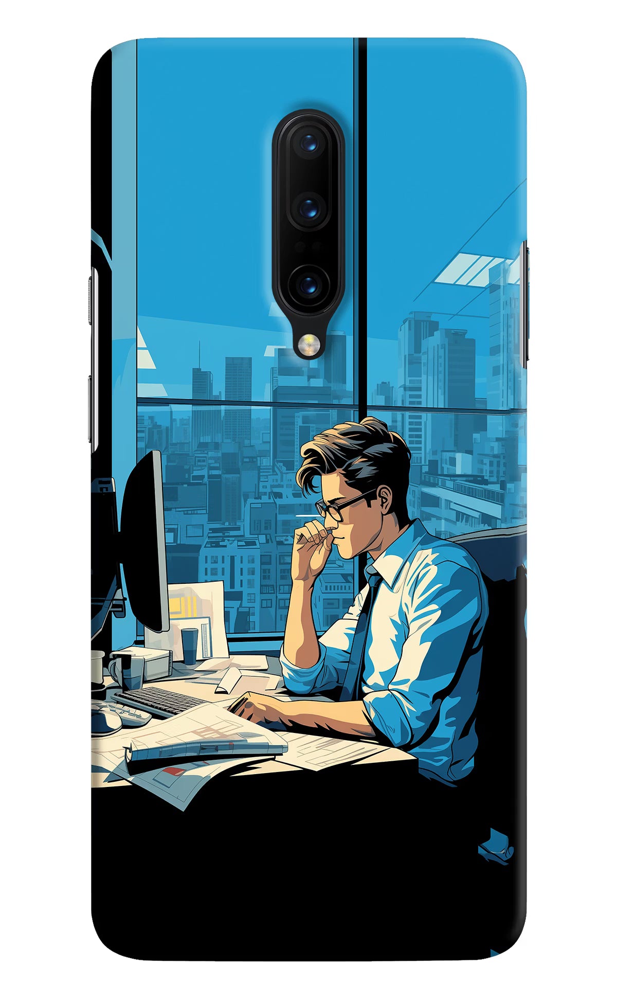 Focused Hustler (AI Generated) Oneplus 7 Pro Hard Case Back Cover by Casekaro