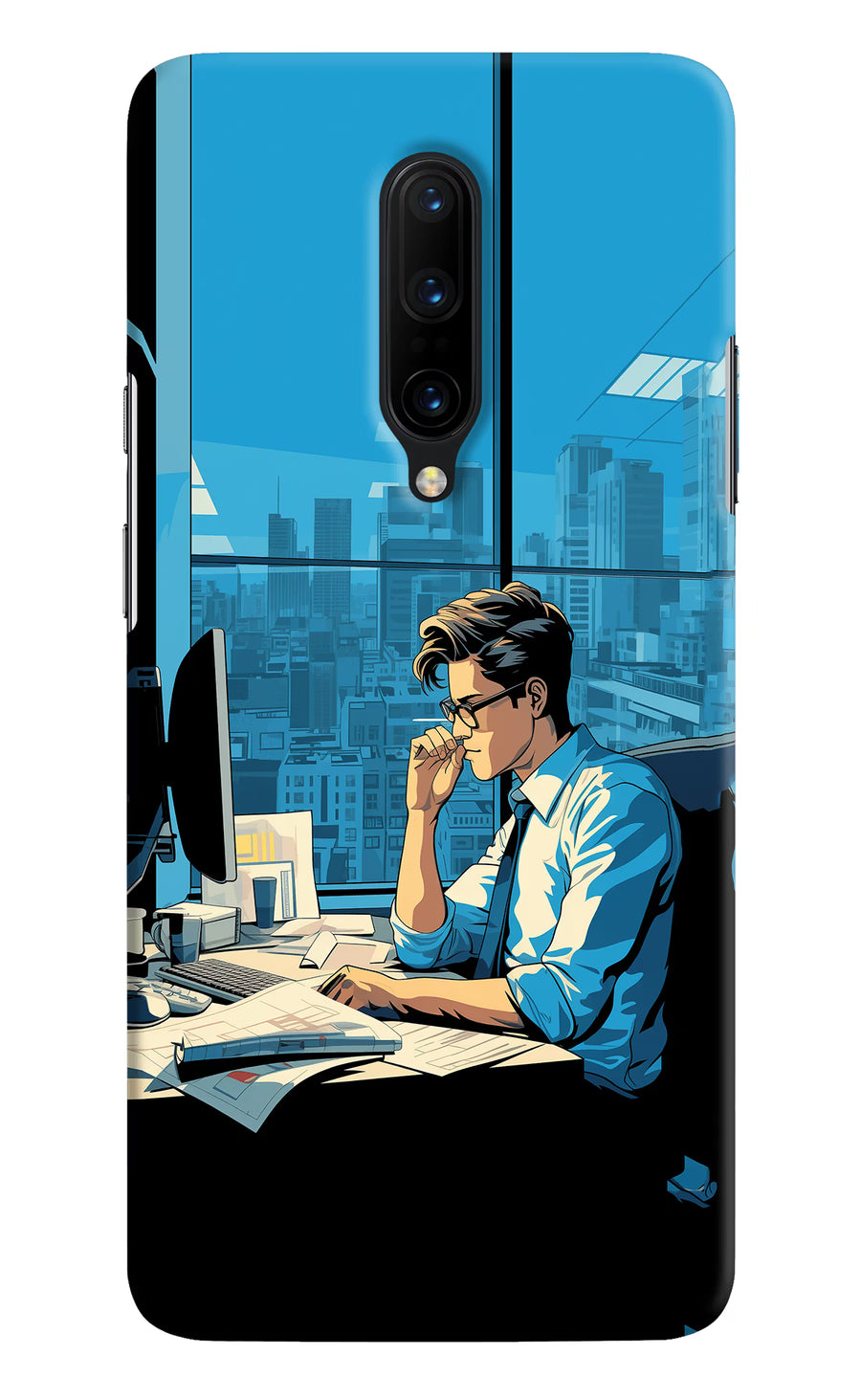 Focused Hustler (AI Generated) Oneplus 7 Pro Back Cover, Hard case