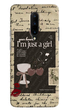 I am just a girl Oneplus 7 Pro Hard Case Back Cover by Casekaro