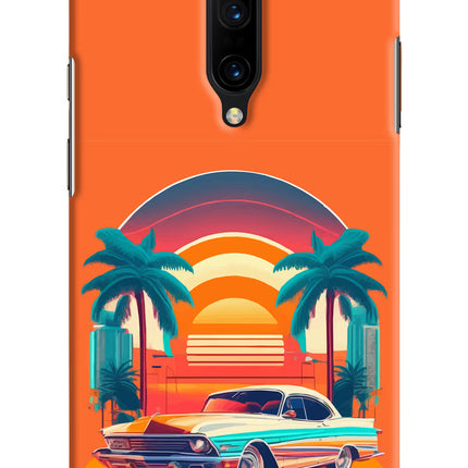 Palm Drive 80s Oneplus 7 Pro Hard Case Back Cover by Casekaro
