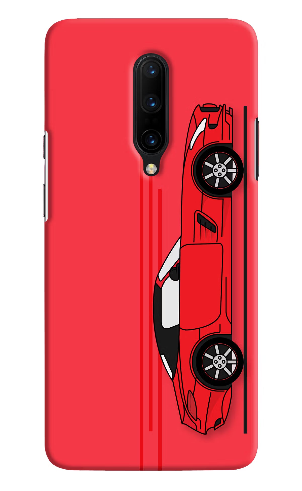 Red Velocity Oneplus 7 Pro Hard Case Back Cover by Casekaro