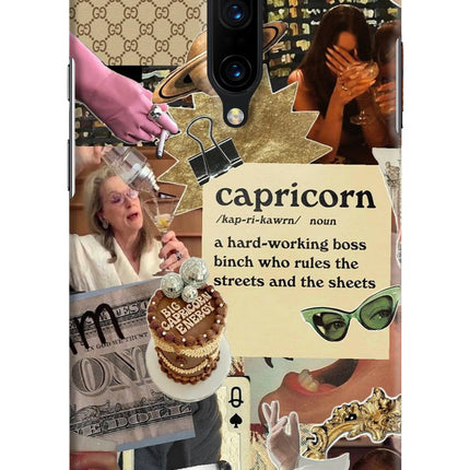 Capricorn Zodiac Oneplus 7 Pro Hard Case Back Cover by Casekaro