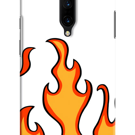 Fired Up – White Oneplus 7 Pro Hard Case Back Cover by Casekaro