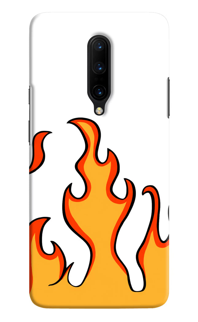 Fired Up – White Oneplus 7 Pro Hard Case Back Cover by Casekaro