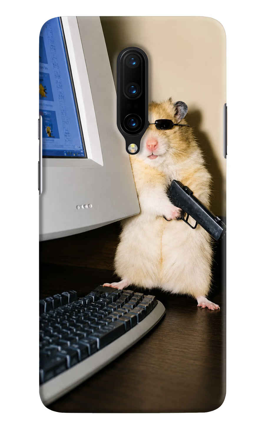 Hacker Hamster Oneplus 7 Pro Back Cover, Hard case