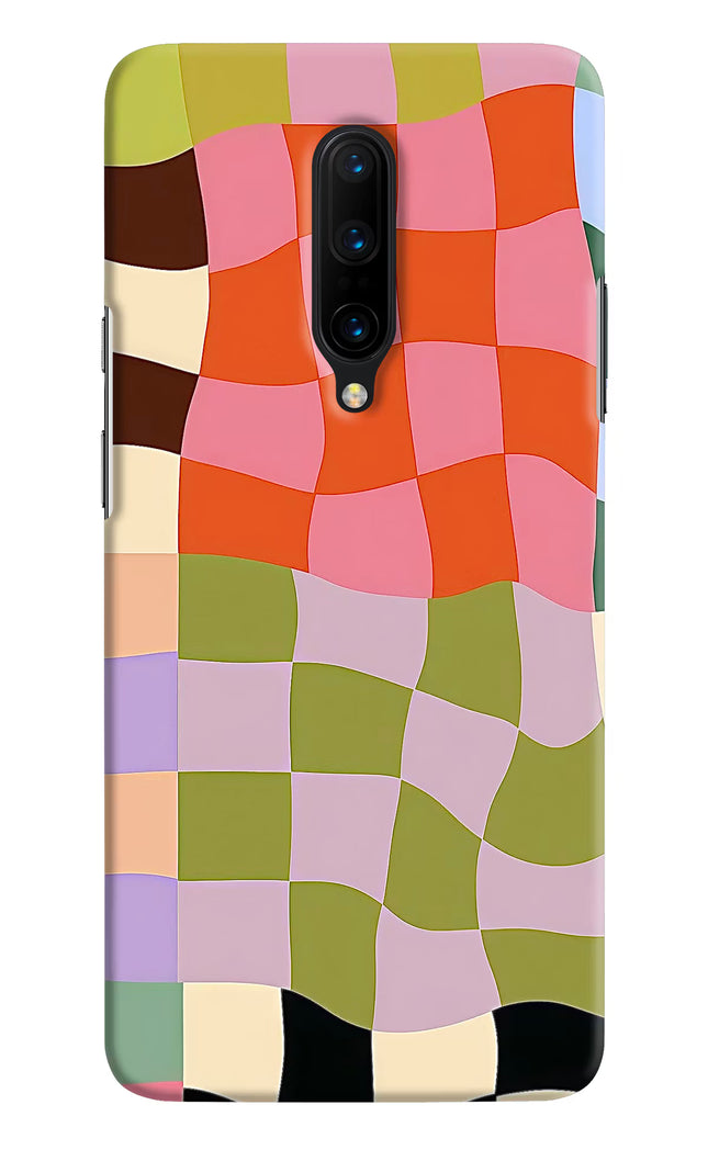 Wavy Grid Oneplus 7 Pro Back Cover