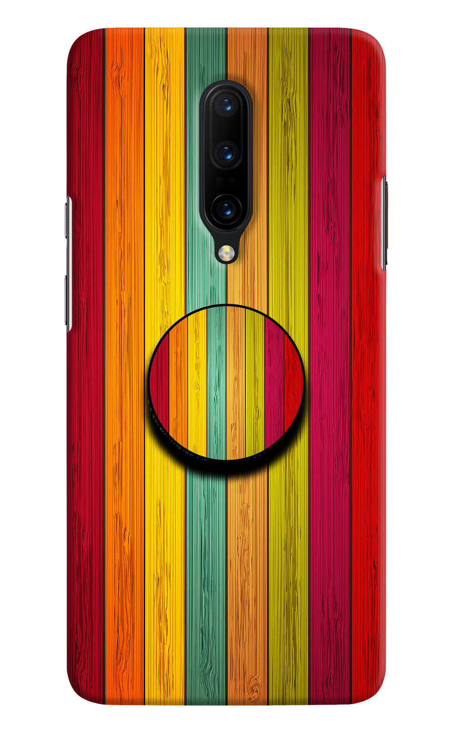 Multicolor Wooden Oneplus 7 Pro Pop Case, Hard case