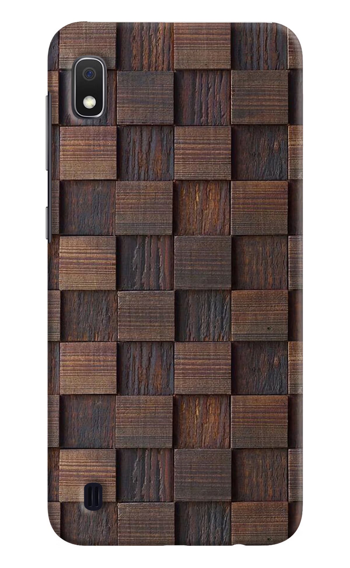 Wooden Cube Design Samsung A10 Hard Case Back Cover by Casekaro