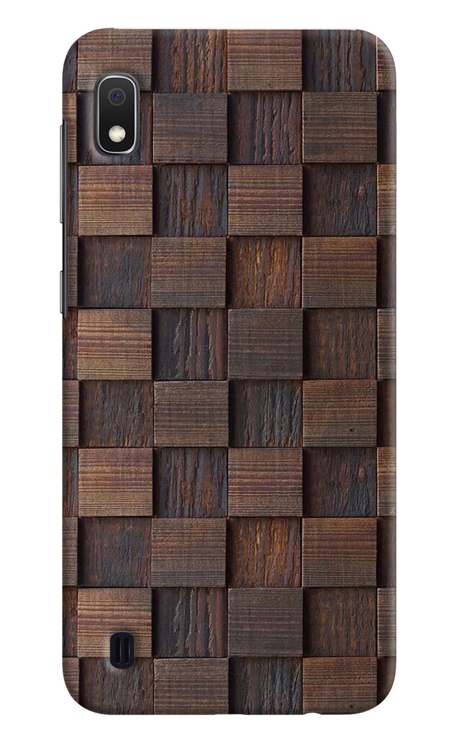 Wooden Cube Design Samsung A10 Back Cover, Hard case