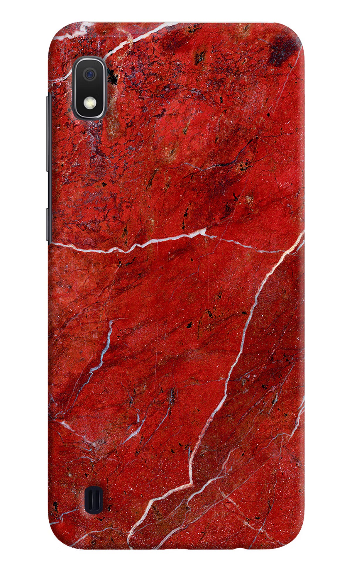 Red Marble Design Samsung A10 Hard Case Back Cover by Casekaro