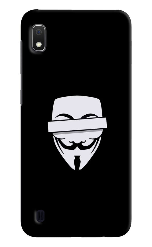 Anonymous Face Samsung A10 Hard Case Back Cover by Casekaro