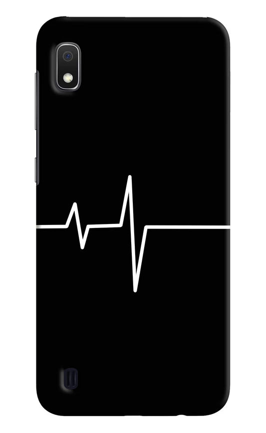Heart Beats Samsung A10 Hard Case Back Cover by Casekaro