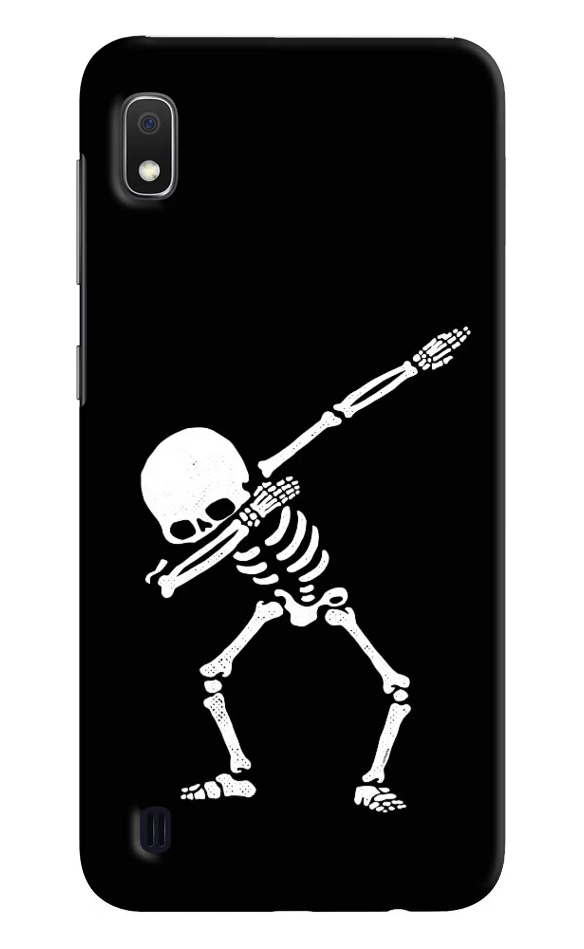 Dabbing Skeleton Art Samsung A10 Hard Case Back Cover by Casekaro