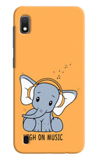 High On Music Samsung A10 Hard Case Back Cover by Casekaro