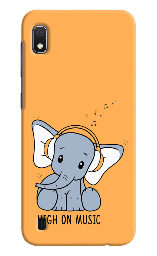 High On Music Samsung A10 Hard Case Back Cover by Casekaro