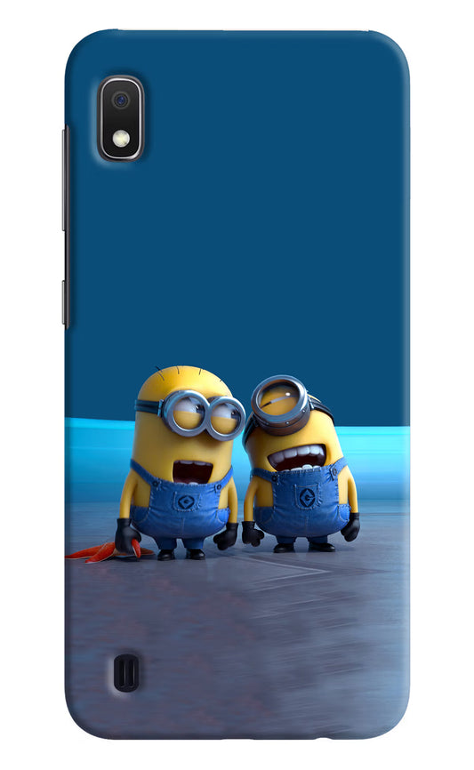 Minion Laughing Samsung A10 Hard Case Back Cover by Casekaro