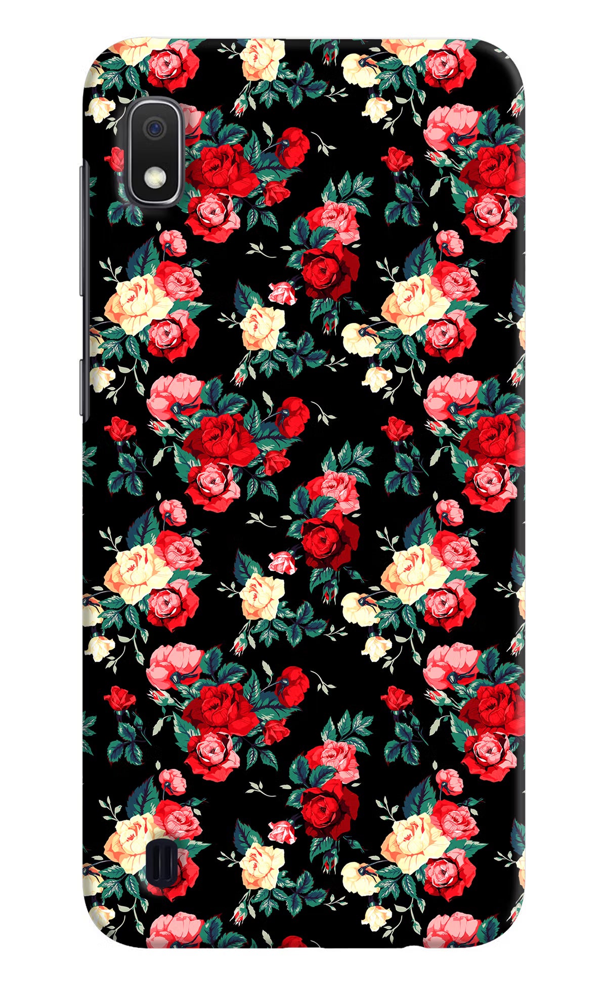 Rose Pattern Samsung A10 Hard Case Back Cover by Casekaro
